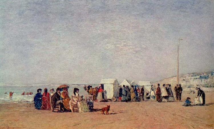 Eugene Boudin Strand von Trouville oil painting image